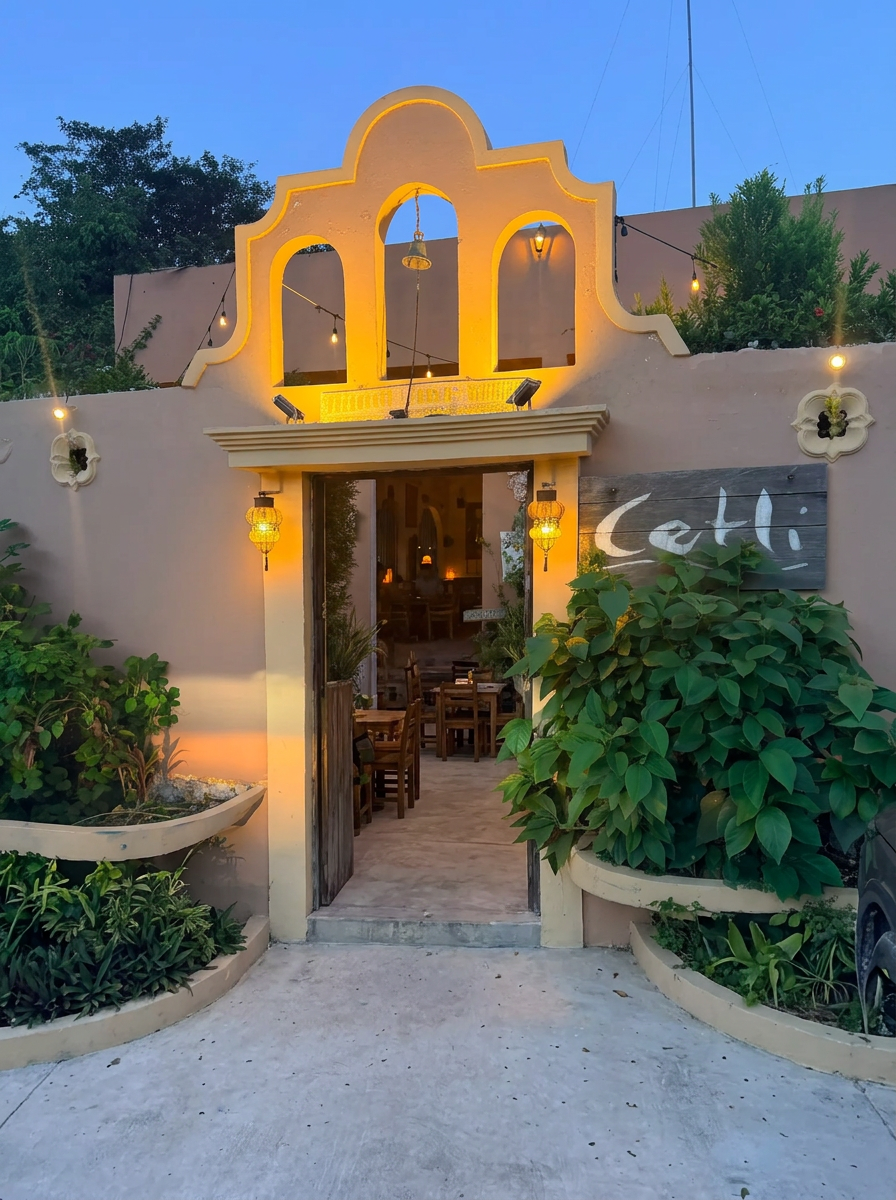 Cetli restaurant entrance in Tulum