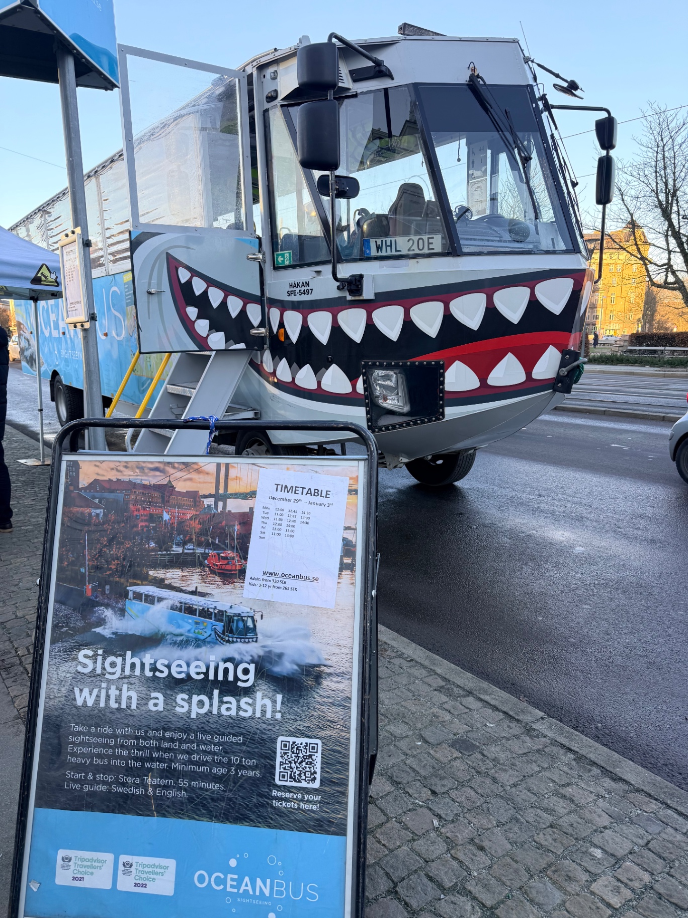 The Ocean Bus amphibious sightseeing vehicle in Gothenburg